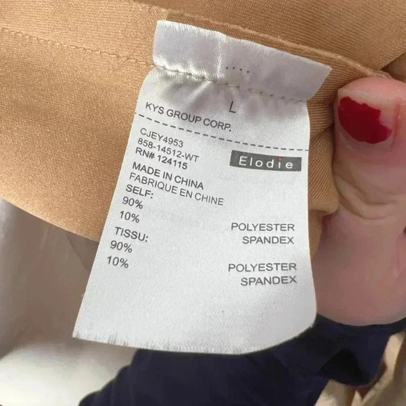 ELODIE Women's Sueded Snap Front Utility Jacket with Chest Pocket Size L - Picture 7 of 9